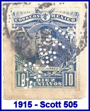 Johannsen Felix 1915 perfin