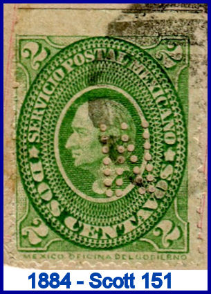 Melcher's 1884 perfin