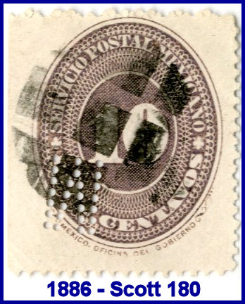 Melcher's 1886 perfin