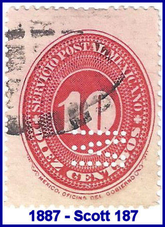 Melcher's 1887 perfin