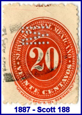 Melcher's 1887 perfin