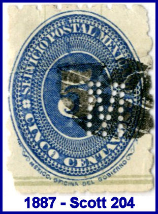 Melcher's 1887 perfin