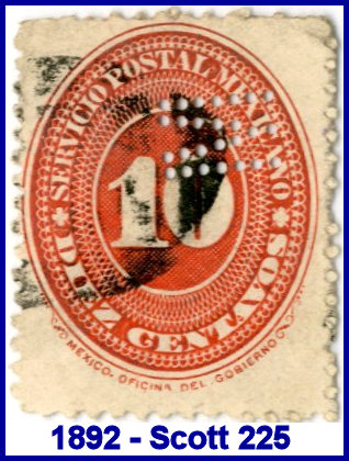 Melcher's 1890 perfin