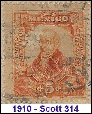 Star perfin on Scott 314