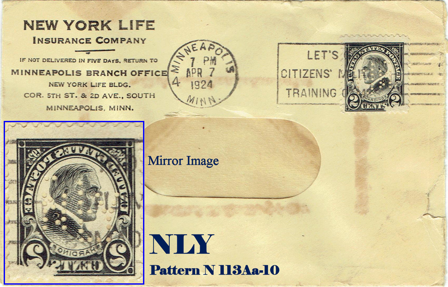 U.S. Perfin Covers: &quot;N&quot; Patterns